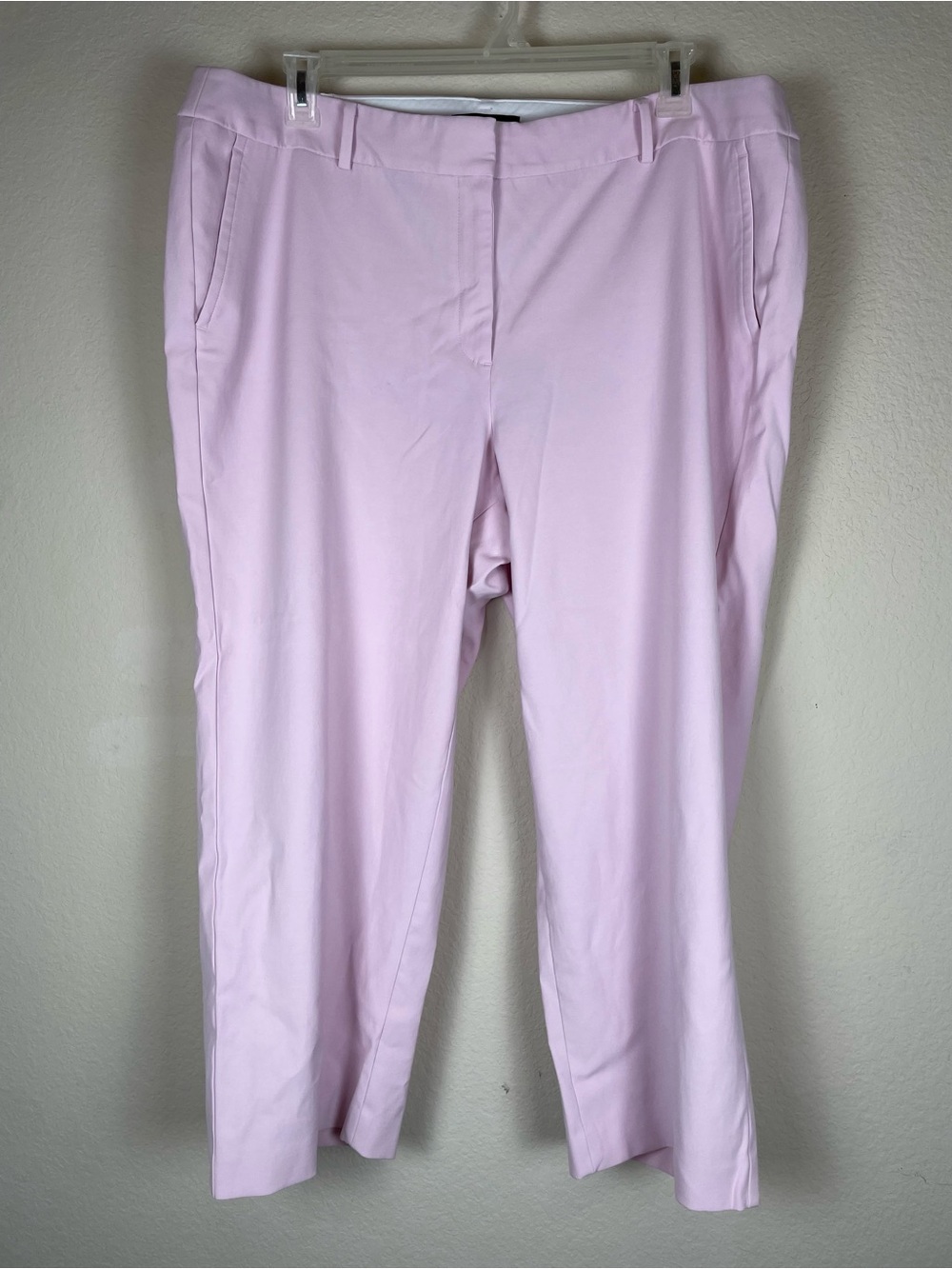 Talbots Women's Cropped Pink Pants | Cotton-Rich | Classic Preppy Style - Sz 16